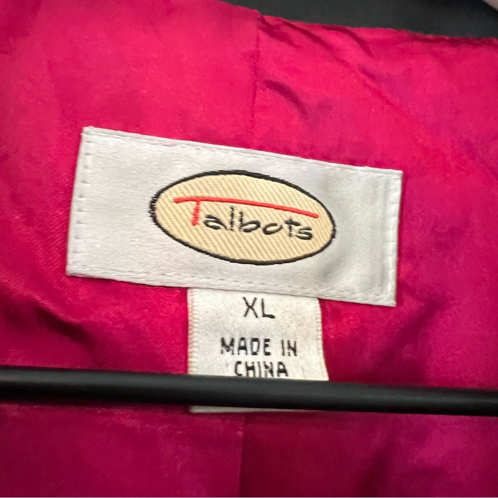 Talbots Satin Full Length Trench Coat French Cuffs Wide Belt XL Black Lined - Picture 10 of 14